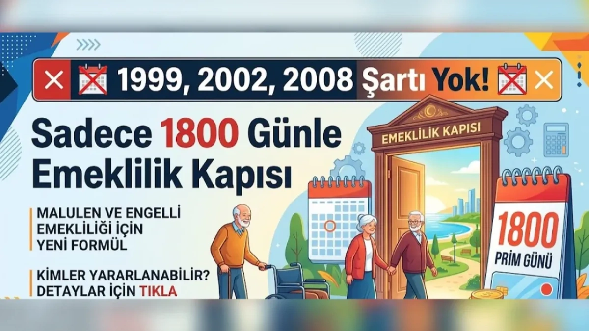 Malulen emeklilik: 1800 gün primle erken emeklilik detayları açıklandı