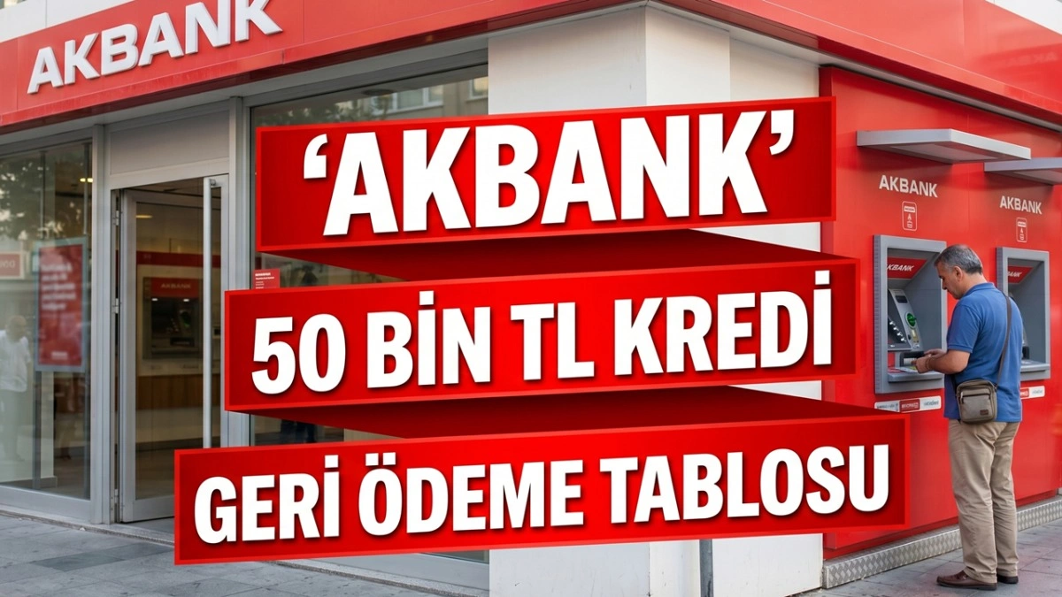 Akbank Kredileri 3 Ay Erteliyor: İşte 50 Bin TL İçin Geri Ödeme Tablosu
